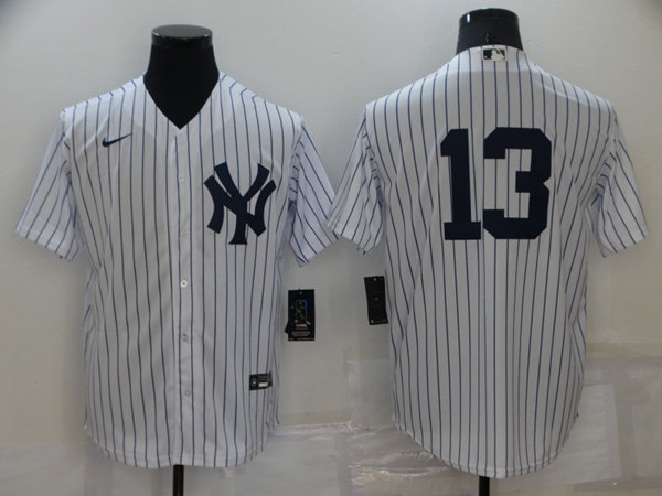 Men's New York Yankees #13 Alex Rodriguez White Cool Base Stitched Baseball Jersey
